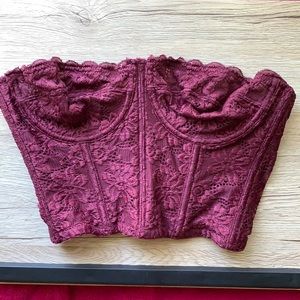 MAROON CORSET TOP